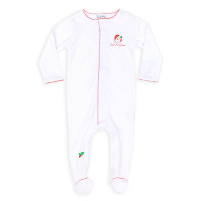 Winking Santa Embroidered Baby's First Footie