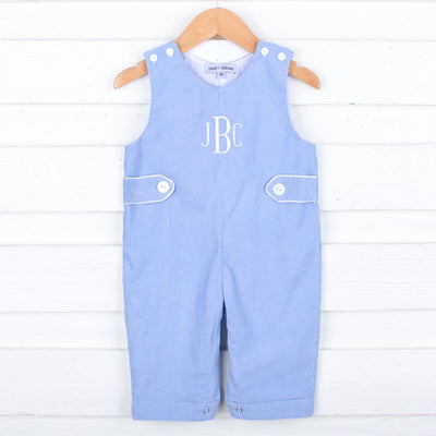 Light Blue Corduroy Longall With Tabs