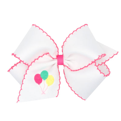 Balloons Embroidered Moonstitch Bow