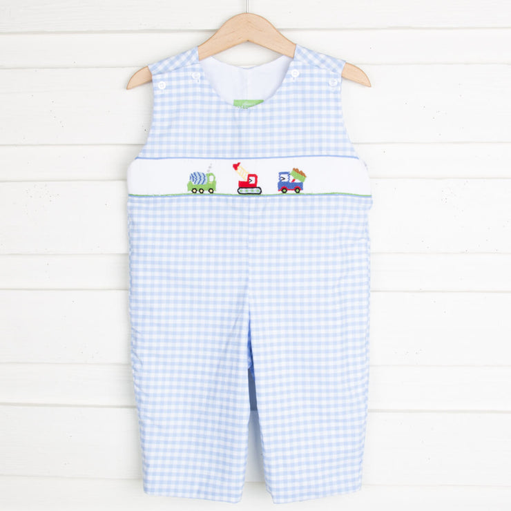 Construction Truck Smocked Blue Longall