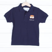 Tiger Embroidered Game Day Polo Navy