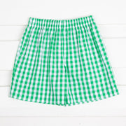 Summer Green Check Shorts