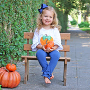 Pumpkin Ruffle Sleeve Legging Set Chambray