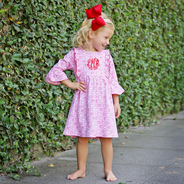 Pink Love Hearts Olivia Dress