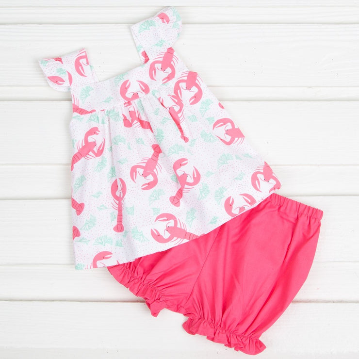 Lobster Amy Bloomer Set White and Coral