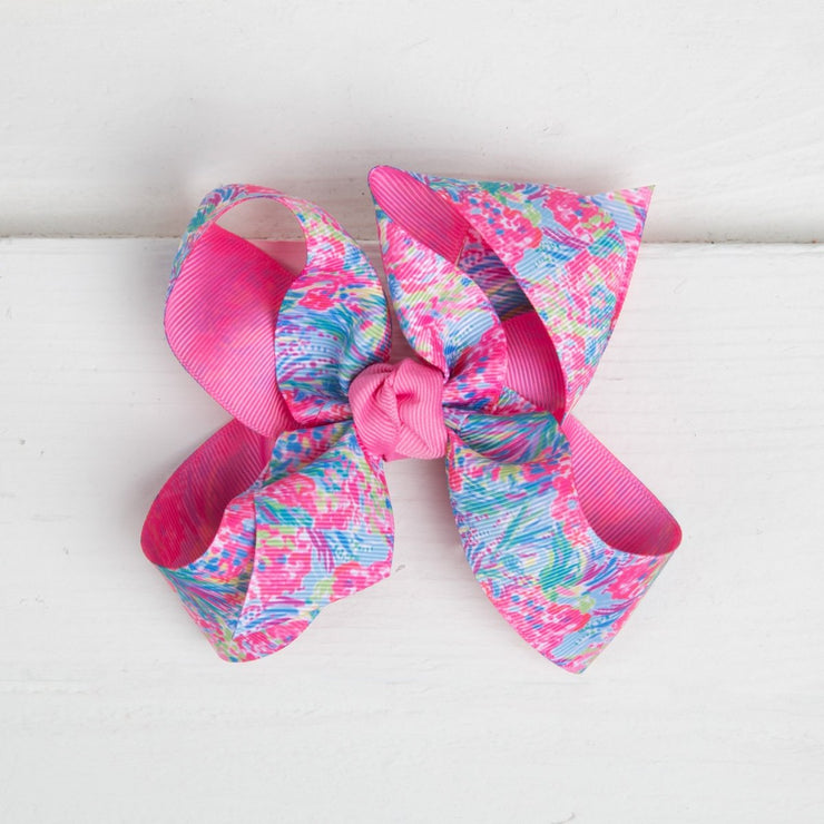 Medium Lilly Patterned Hair Bow