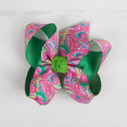 Medium Lilly Patterned Hair Bow
