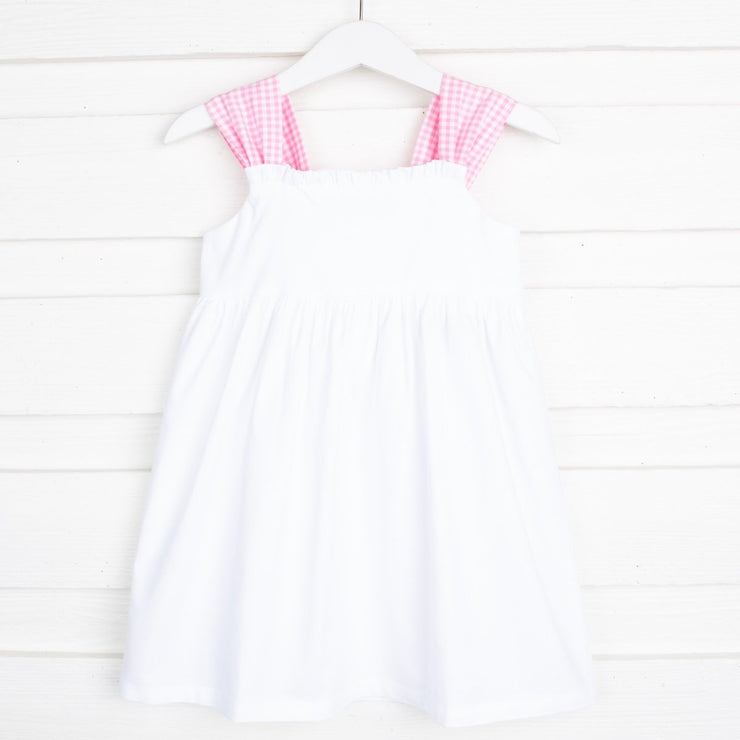 Stella Dress White and Pink Gingham