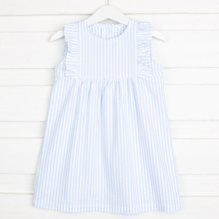 Baby Blue Kate Dress Stripe Seersucker