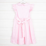 Collared Tie Back Dress Light Pink