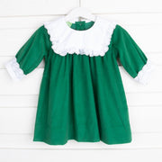 Green Corduroy Hattie Dress