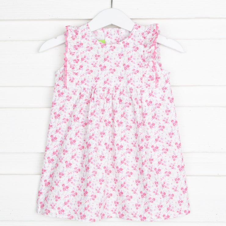 Pink and White Rose Kate Dress