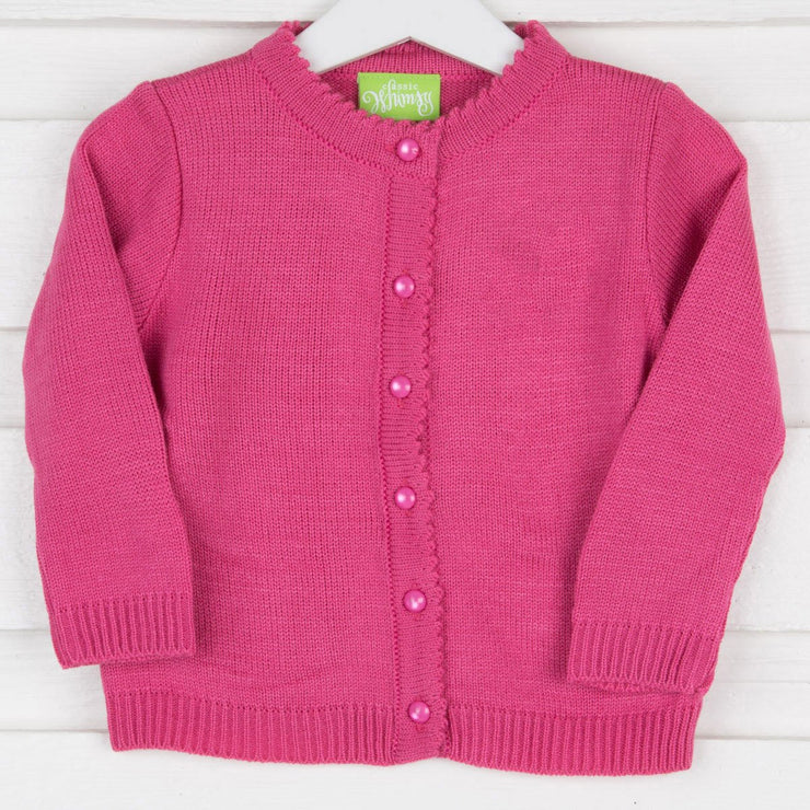 Hot Pink Button Up Sweater