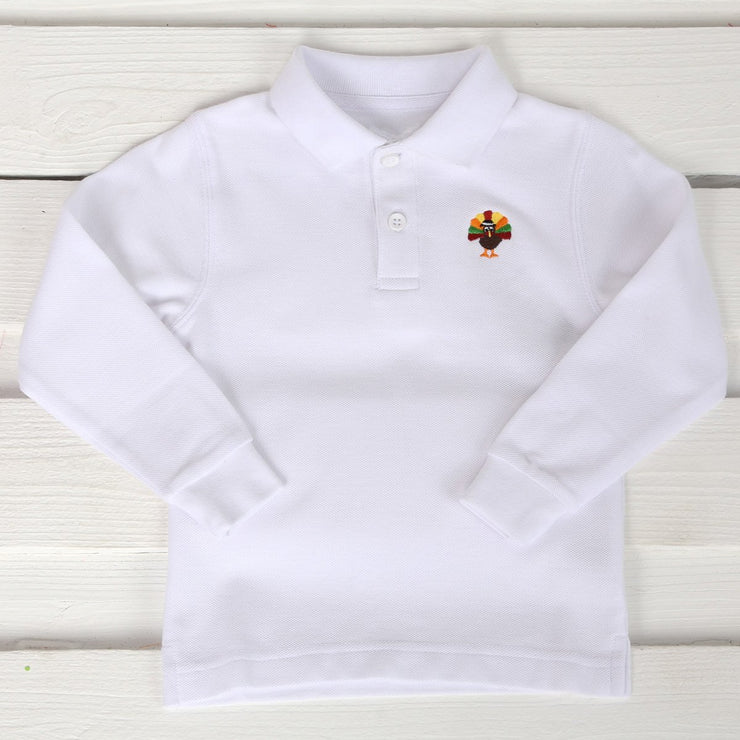 Monogram Long Sleeve Polo Shirt